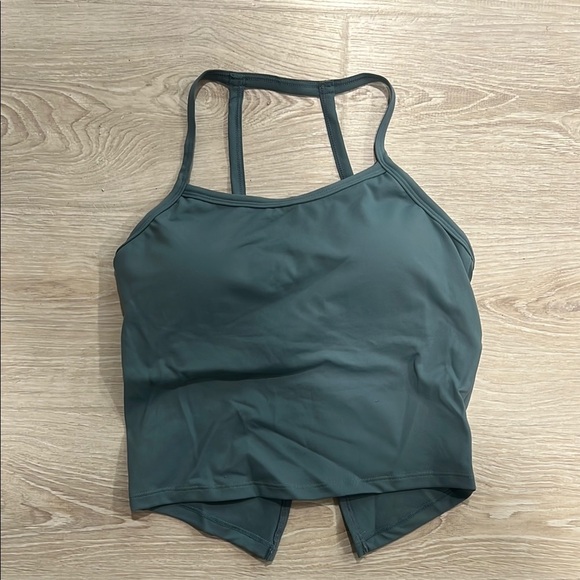 Dark Green Strappy Tank Top/Bra Top - Picture 1 of 4
